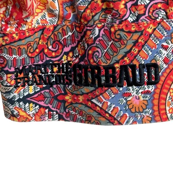 Vintage 90's Martithe + Francois Girbaud Orange Paisley Long Sleeve Shirt XXL - Picture 6 of 10